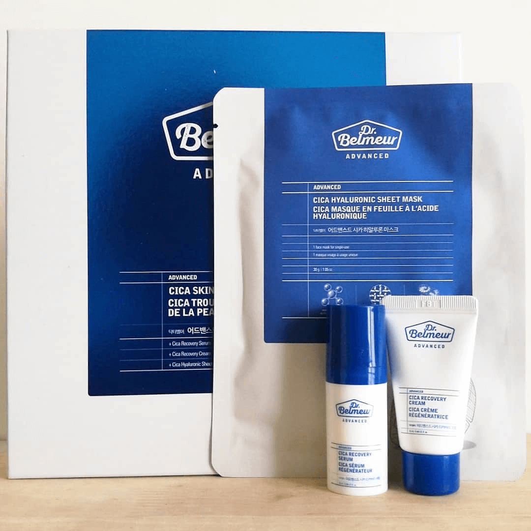 THE FACE SHOP,THE FACE SHOP DR.BELMEUR,DR.BELMEUR,DR.BELMEUR Advance Cica,DR.BELMEUR Advance Cica skincare Kit,the face shop cica,the face shop beauticool