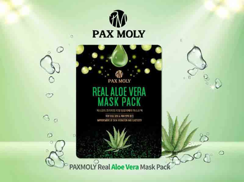 PAX MOLY Real Aloe Vera Mask Pack 25 ml,มาสว่านหาง,มาสแผ่น