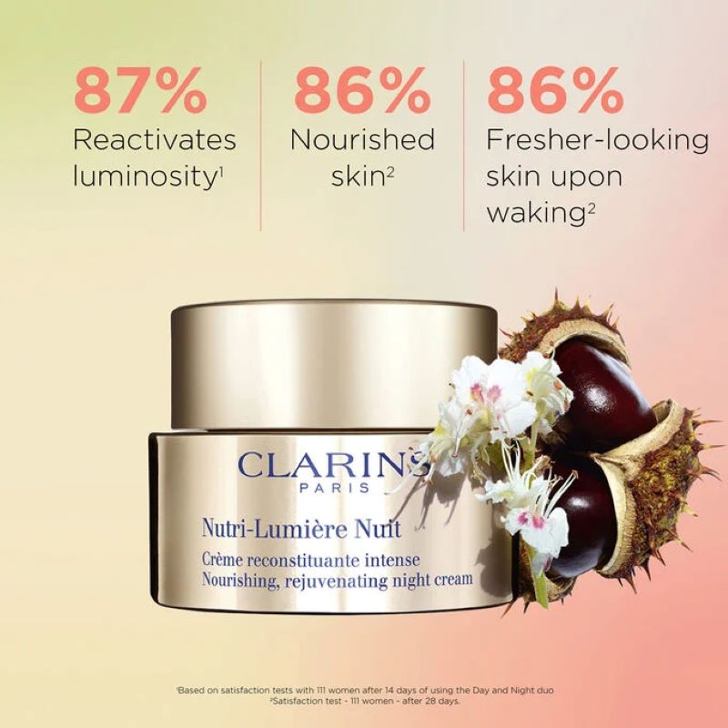 CLARINS Nutri-Lumiere Nuit Nourishing rejuvenating Night Cream , CLARINS ,  Nutri-Lumiere, ลดเลือนริ้วรอยแห่งวัย , ครีมบำรุงผิว ,  CLARINS ครีมบำรุงผิวหน้า 